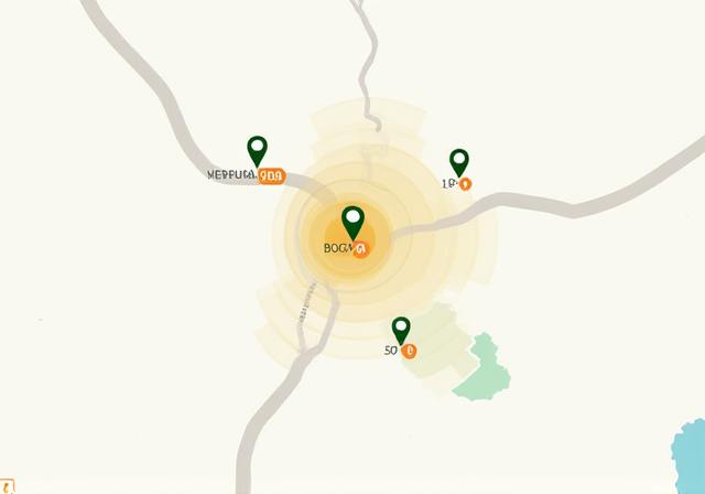Mapa de zonas de entrega en Bogotá